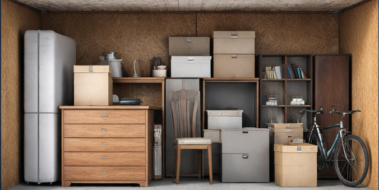 Furniture from a 3-bedroom house stored indoors at Bellwoods